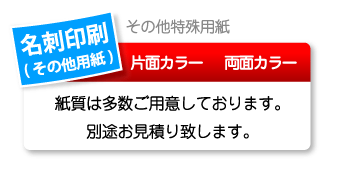 その他特殊用紙名刺印刷料金